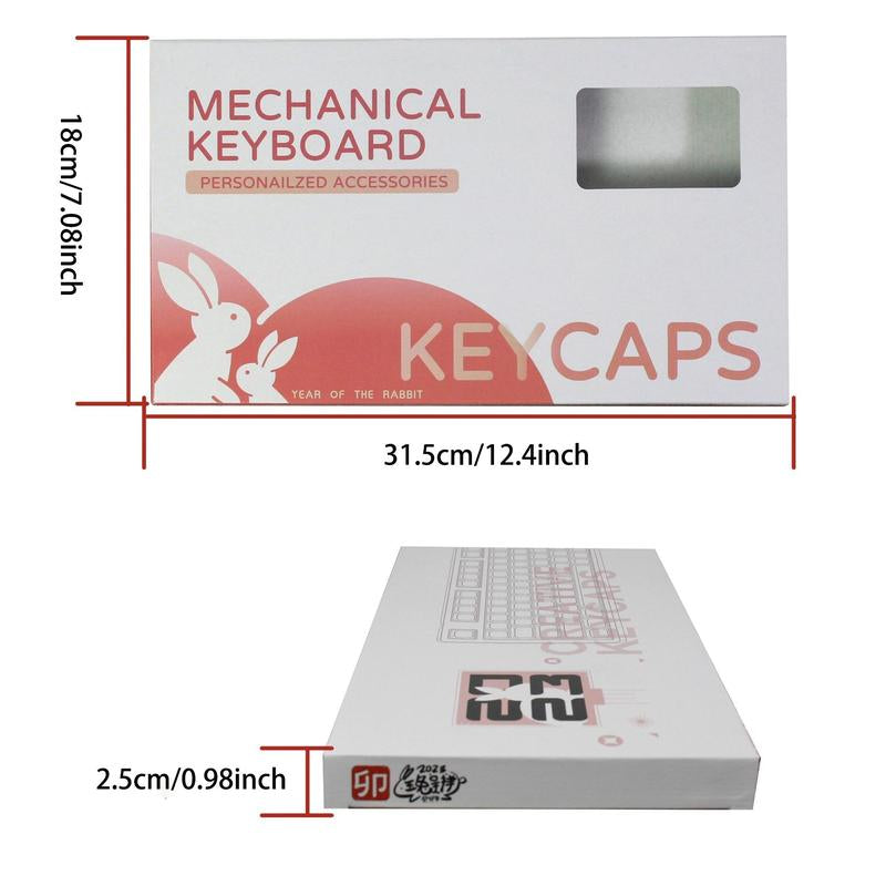 121-Key Keycap, PBT Keycap, Single-Sided Heat Transfer Keycap, Keyboard Keycap, Non-Keyboard Keycap Suitable for Most 61/87/96/98/104/108 Layout Keyboard