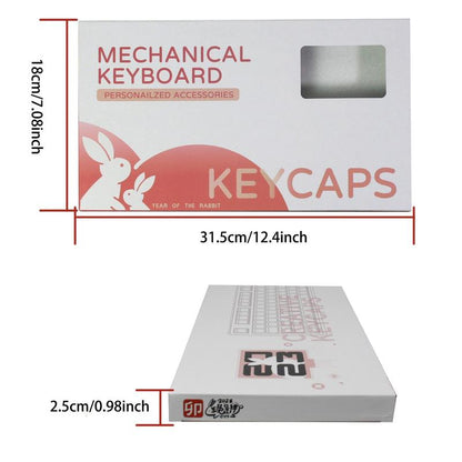 121-Key Keycap, PBT Keycap, Single-Sided Heat Transfer Keycap, Keyboard Keycap, Non-Keyboard Keycap Suitable for Most 61/87/96/98/104/108 Layout Keyboard