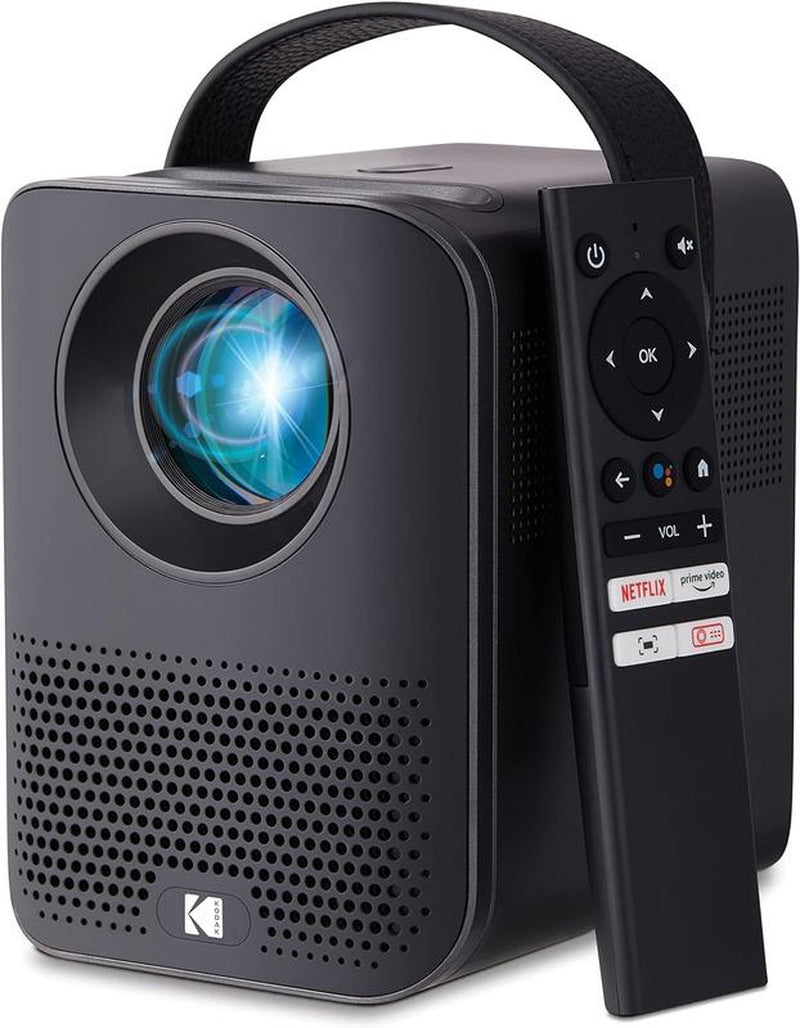 KODAK FLIK HD9 Smart Projector, Portable Mini Projector with Android TV & Bluetooth