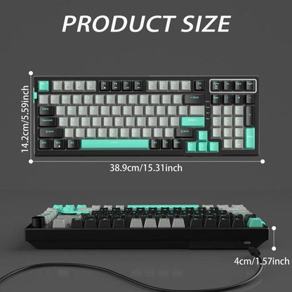 Magegee SKY98 Mechanical Gaming Keyboard, 96% Gasket Hot Swappable Wired Custom Creamy Keyboard Mechanical with 5-Layer Sound Dampening, Keyboard Gaming Compatible with Windows/Ios PC Game Console