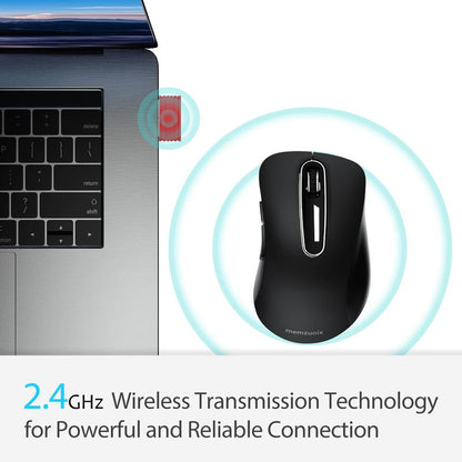 Memzuoix 2.4G Wireless Mouse, 1200 DPI Mobile Optical Cordless Mouse with USB Receiver, Portable Computer Mice for Laptop, PC, Desktop, Macbook, 5 Buttons