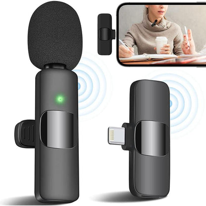 Plug-Play Wireless Lapel Lavalier Microphone for Crystal-Clear Audio Quality