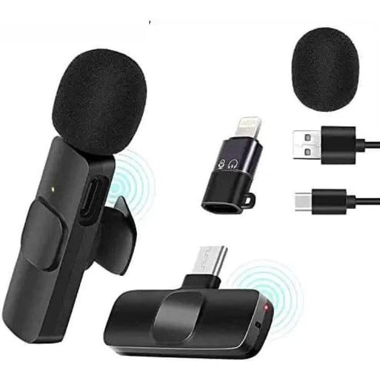 Plug-Play Wireless Lapel Lavalier Microphone for Crystal-Clear Audio Quality