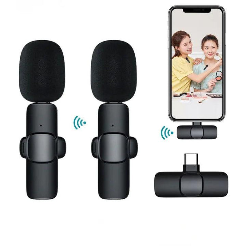 Plug-Play Wireless Lapel Lavalier Microphone for Crystal-Clear Audio Quality